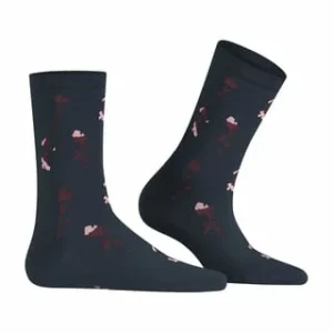 ESPRIT Socken, Floral, Für Damen 6120 MARINE 15