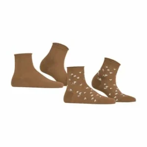 ESPRIT Kurzsocken, 2er-Pack, Rollsaum, Für Damen 5012 SIENNA 15