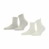 ESPRIT Socken, 2er-Pack, Meliert, Für Damen 50 WHITE GREY 22