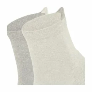 ESPRIT Socken, 2er-Pack, Meliert, Für Damen 50 WHITE GREY 13