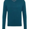 GALERIA Pullover, V-Ausschnitt, Uni, Für Herren MOROCCAN BLUE 20