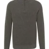 GALERIA Merino/Cashmere Pullover, Troyer-Kragen, Für Herren 1 OLIVE/ GREY 5