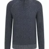 GALERIA Merino/Cashmere Pullover, Troyer-Kragen, Für Herren 2 NAVY/ GREY 7