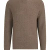 GALERIA Merino/Cashmere Pullover, Rundhals-Ausschnitt, Struktur-Design, Für Herren 1 BROWN 22