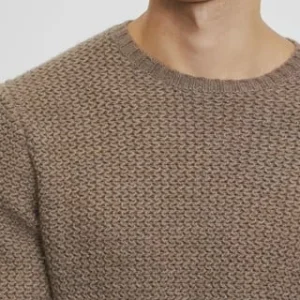 GALERIA Merino/Cashmere Pullover, Rundhals-Ausschnitt, Struktur-Design, Für Herren 1 BROWN 12