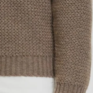 GALERIA Merino/Cashmere Pullover, Rundhals-Ausschnitt, Struktur-Design, Für Herren 1 BROWN 16