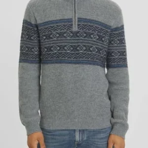 GLOBETROTTER Pullover, Troyer, Norweger, Für Herren 2 GREY/ NAVY/ BLUE 10