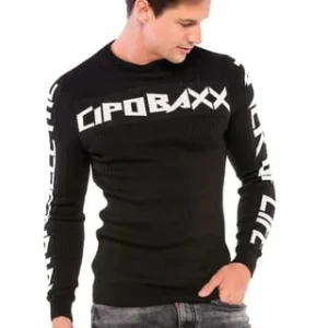 CIPO & BAXX® Pullover Mit Coolem Print Black 15