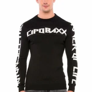 CIPO & BAXX® Pullover Mit Coolem Print Black 13