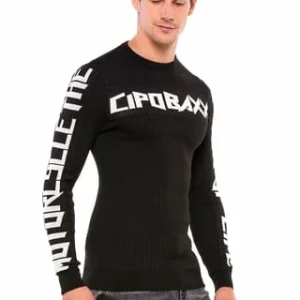 CIPO & BAXX® Pullover Mit Coolem Print Black 17