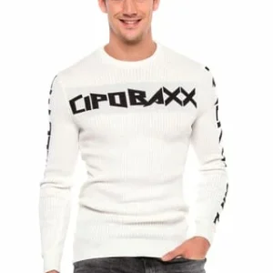 CIPO & BAXX Pullover Mit Coolem Print White 12