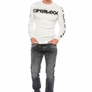 CIPO & BAXX Pullover Mit Coolem Print White 24