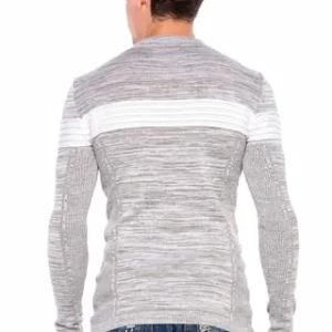 CIPO & BAXX® Strickpullover In Melierter Optik LIGHTGREY 18