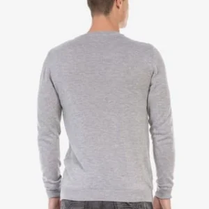 CIPO & BAXX® Pullover Mit V-Ausschnitt LIGHTGREY 18