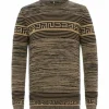 CIPO & BAXX® Strickpullover In Streifenoptik CAMEL 26