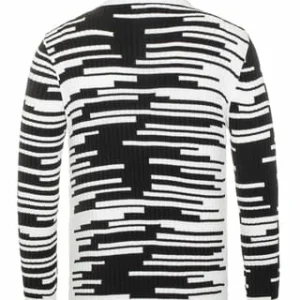 CIPO & BAXX® Strickpullover Mit Tollem Allover-Muster WHITE-BLACK 22