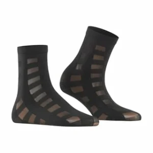 FALKE Kurzsocken, 30 Den, Transparente Einsätze, Für Damen 3009 BLACK 11