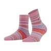 Burlington Kurzsocken, Streifen, Emblem, Für Damen 8725 ORCHID SMOKE 19