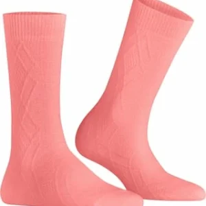 Burlington Socken, Rautenstruktur, Für Damen 8406 SHELL PINK 9