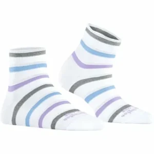 Burlington Socken, “Rib Stripe”, Für Damen 2000 WHITE 9