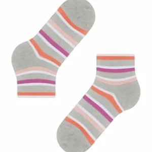 Burlington Socken “Rib Stripe”, Gestreift, Für Damen 3820 STORM GREY 18