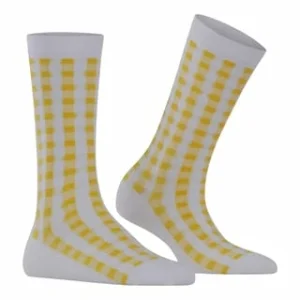 Burlington Socken, Kariert, Für Damen 2000 WHITE 9