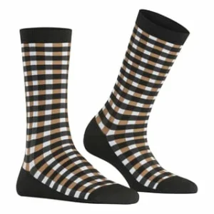 Burlington Socken, Kariert, Für Damen 3000 BLACK 9