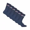 FILA Unisex Socken, 6er Pack – Crew Socks, Frottee, Tennis, Sport (2x 3 Paar) Blau 7