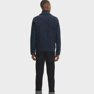 TOM TAILOR Jacke, Knopfleiste, Uni, Für Herren 10120 USED DARK S 18