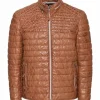 OTTO KERN Lederjacke, Stehkragen, Reißverschluss, Für Herren COGNAC 8