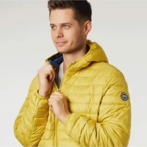 GLOBETROTTER Steppjacke, Uni, Kapuze, Reißverschluss, Eingrifftaschen, Für Herren 25362-LEMON 14