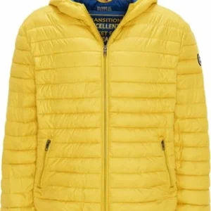 GLOBETROTTER Steppjacke, Uni, Kapuze, Reißverschluss, Eingrifftaschen, Für Herren 25362-LEMON 18